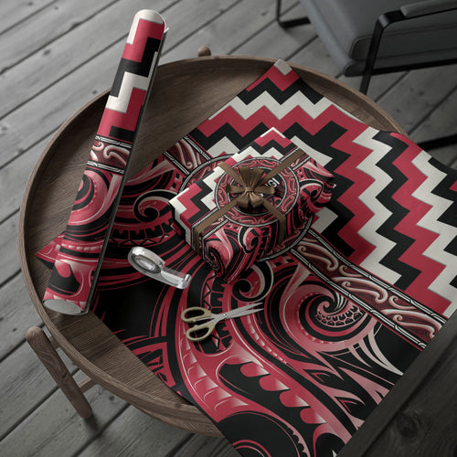 Aotearoa Ngai Te Rangi Wrapping Paper Maori Iwi Poutama Puhoro Tattoo