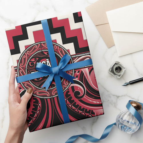 Aotearoa Ngai Te Rangi Wrapping Paper Maori Iwi Poutama Puhoro Tattoo