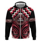 Aotearoa Ngai Te Rangi Personalised Zip Hoodie Maori Iwi Poutama Puhoro Tattoo