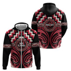 Aotearoa Ngai Te Rangi Personalised Zip Hoodie Maori Iwi Poutama Puhoro Tattoo