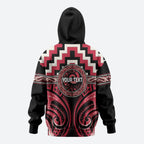 Aotearoa Ngai Te Rangi Personalised Zip Hoodie Maori Iwi Poutama Puhoro Tattoo