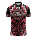 Aotearoa Ngai Te Rangi Personalised Zipper Polo Shirt Maori Iwi Poutama Puhoro Tattoo
