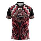 Aotearoa Ngai Te Rangi Personalised Zipper Polo Shirt Maori Iwi Poutama Puhoro Tattoo