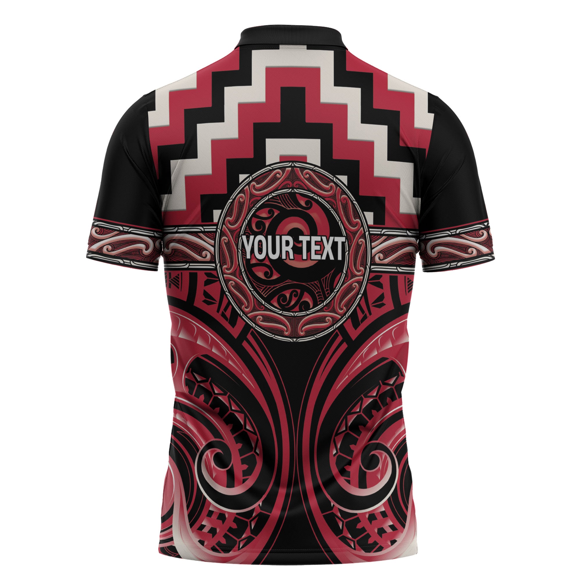 Aotearoa Ngai Te Rangi Personalised Zipper Polo Shirt Maori Iwi Poutama Puhoro Tattoo