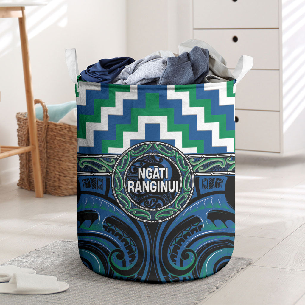 Aotearoa Ngati Ranginui Laundry Basket Maori Iwi Poutama Puhoro Tattoo