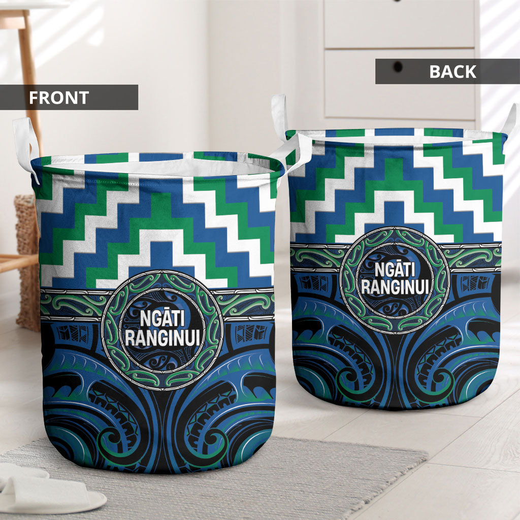 Aotearoa Ngati Ranginui Laundry Basket Maori Iwi Poutama Puhoro Tattoo