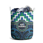 Aotearoa Ngati Ranginui Laundry Basket Maori Iwi Poutama Puhoro Tattoo