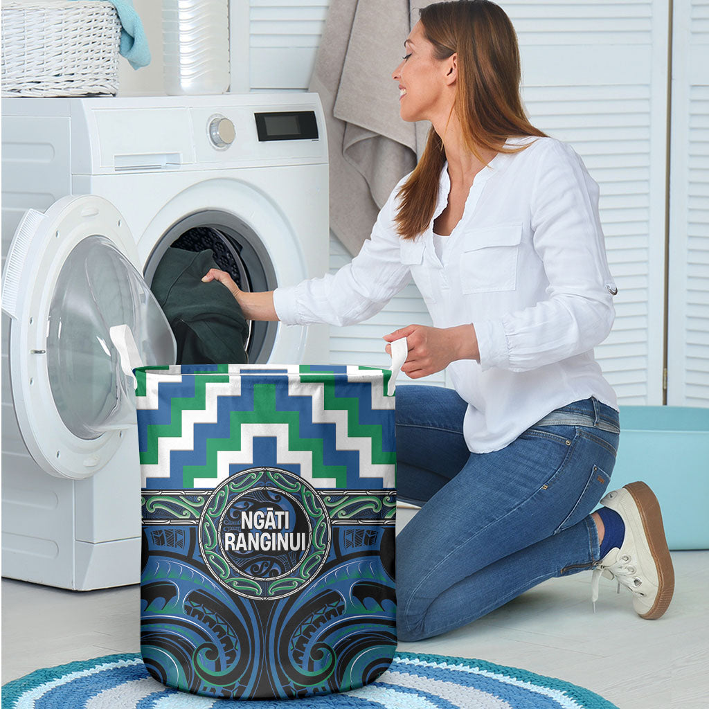 Aotearoa Ngati Ranginui Laundry Basket Maori Iwi Poutama Puhoro Tattoo