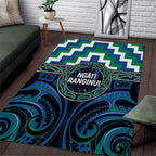 Aotearoa Ngati Ranginui Area Rug Maori Iwi Poutama Puhoro Tattoo