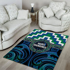 Aotearoa Ngati Ranginui Area Rug Maori Iwi Poutama Puhoro Tattoo