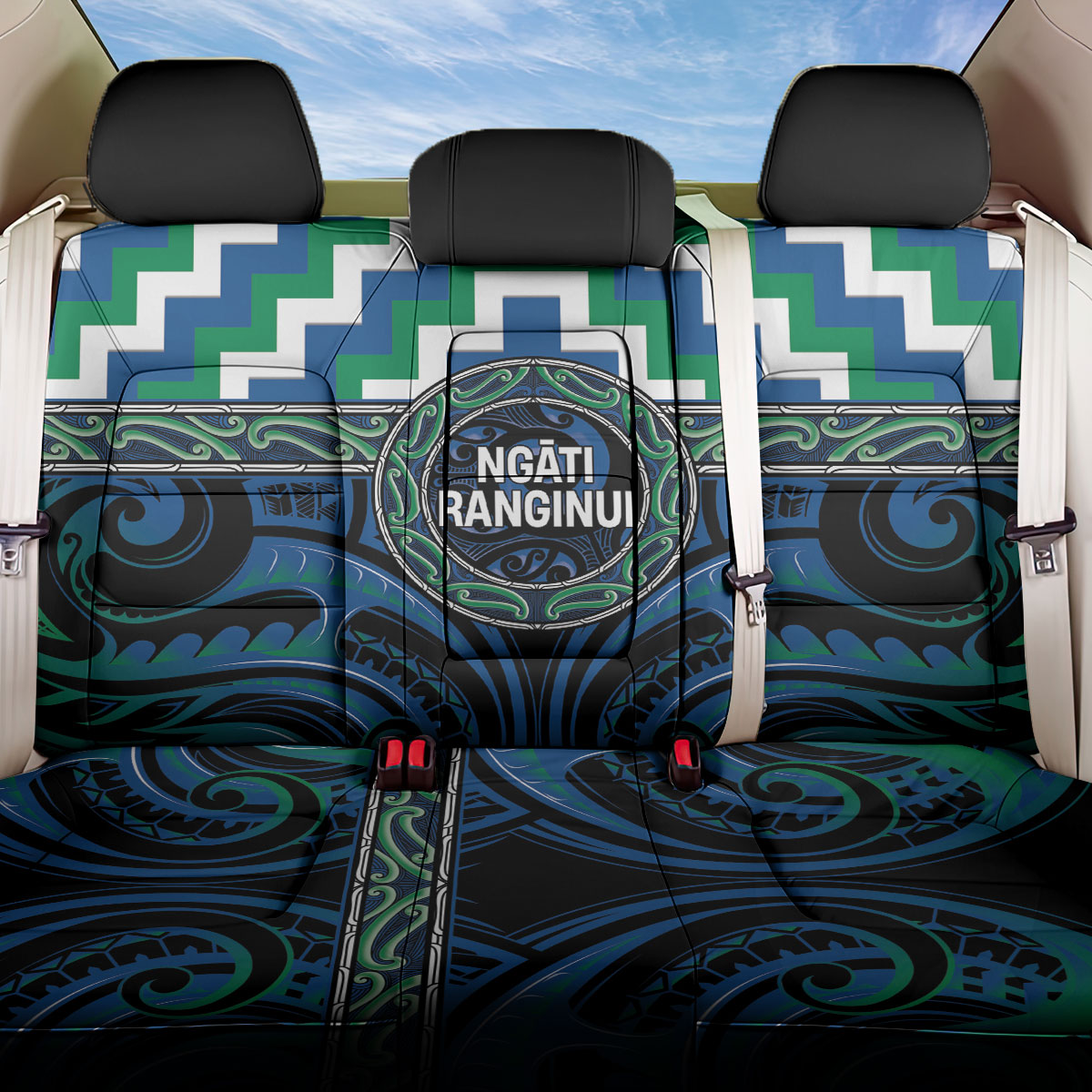 Aotearoa Ngati Ranginui Back Car Seat Cover Maori Iwi Poutama Puhoro Tattoo