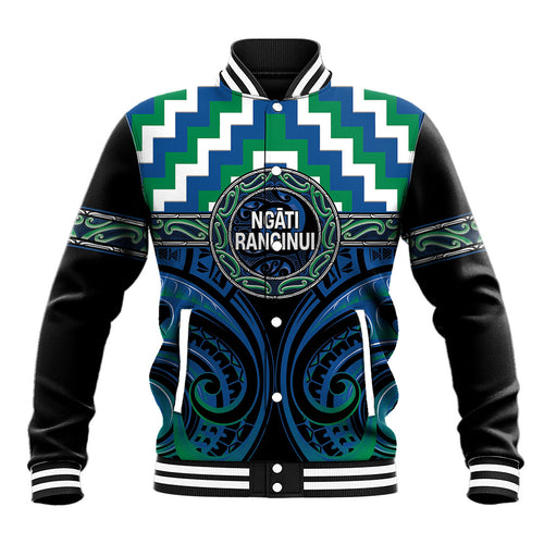 Aotearoa Ngati Ranginui Personalised Baseball Jacket Maori Iwi Poutama Puhoro Tattoo