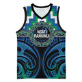 Aotearoa Ngati Ranginui Personalised Basketball Jersey Maori Iwi Poutama Puhoro Tattoo
