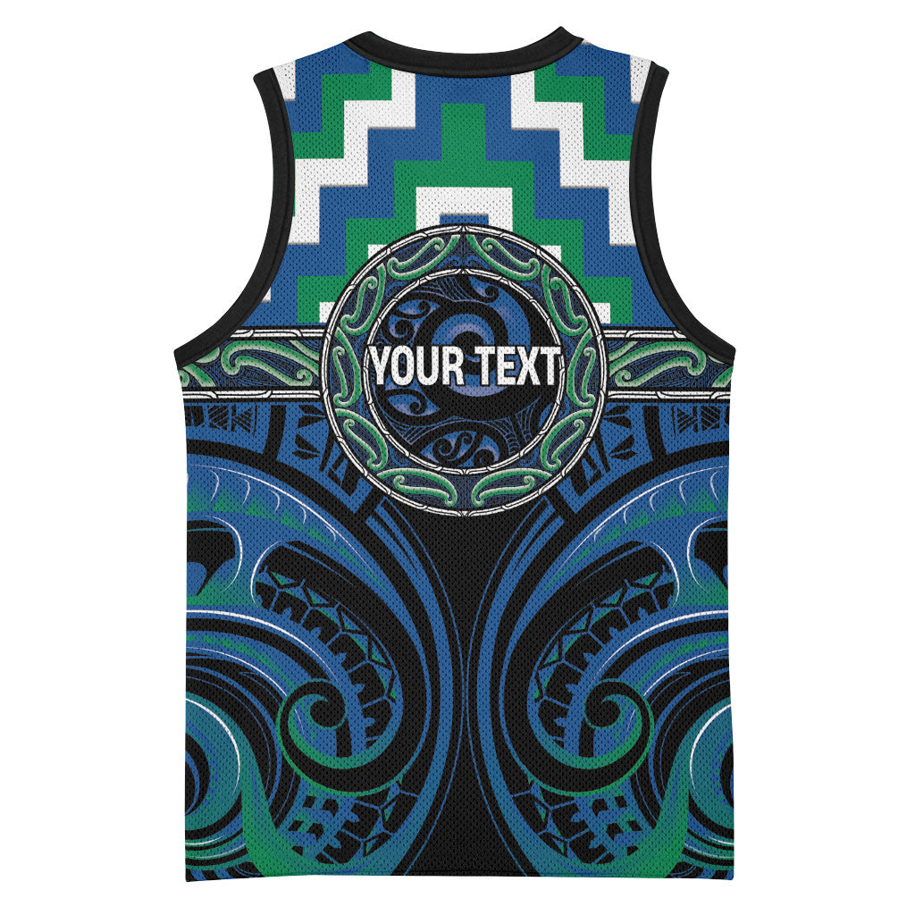 Aotearoa Ngati Ranginui Personalised Basketball Jersey Maori Iwi Poutama Puhoro Tattoo