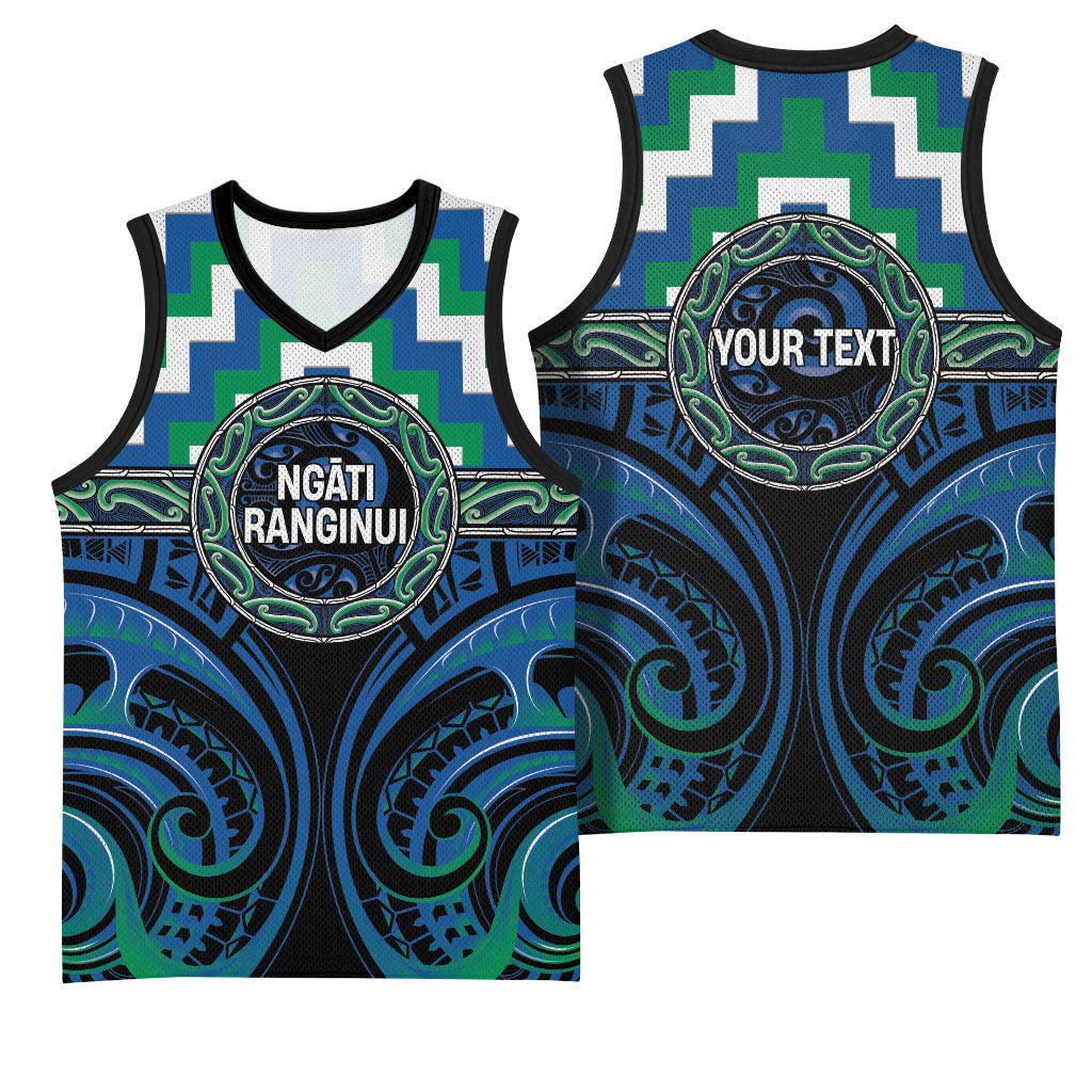 Aotearoa Ngati Ranginui Personalised Basketball Jersey Maori Iwi Poutama Puhoro Tattoo