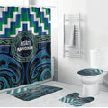 Aotearoa Ngati Ranginui Bathroom Set Maori Iwi Poutama Puhoro Tattoo