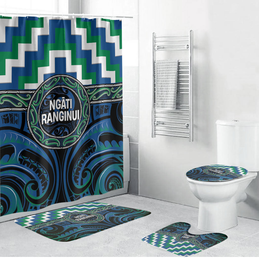 Aotearoa Ngati Ranginui Bathroom Set Maori Iwi Poutama Puhoro Tattoo