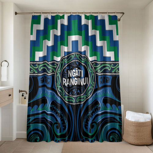 Aotearoa Ngati Ranginui Bathroom Set Maori Iwi Poutama Puhoro Tattoo