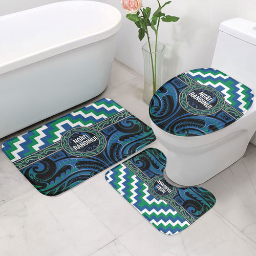 Aotearoa Ngati Ranginui Bathroom Set Maori Iwi Poutama Puhoro Tattoo