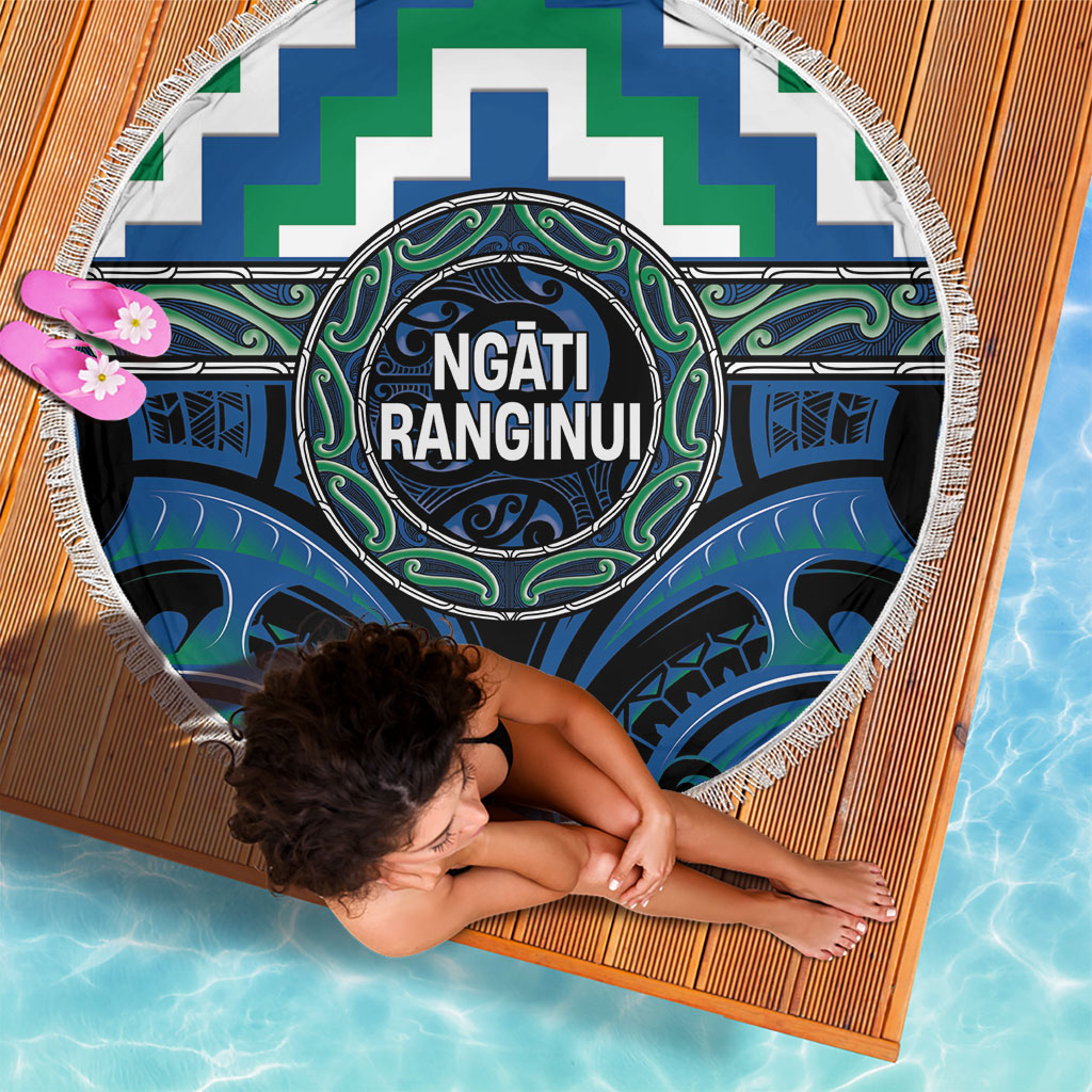 Aotearoa Ngati Ranginui Beach Blanket Maori Iwi Poutama Puhoro Tattoo