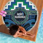 Aotearoa Ngati Ranginui Beach Blanket Maori Iwi Poutama Puhoro Tattoo