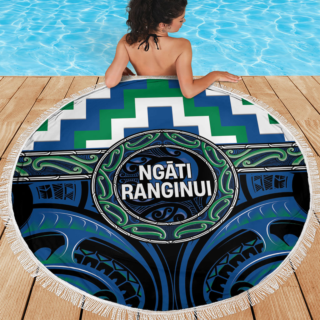 Aotearoa Ngati Ranginui Beach Blanket Maori Iwi Poutama Puhoro Tattoo