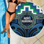 Aotearoa Ngati Ranginui Beach Blanket Maori Iwi Poutama Puhoro Tattoo