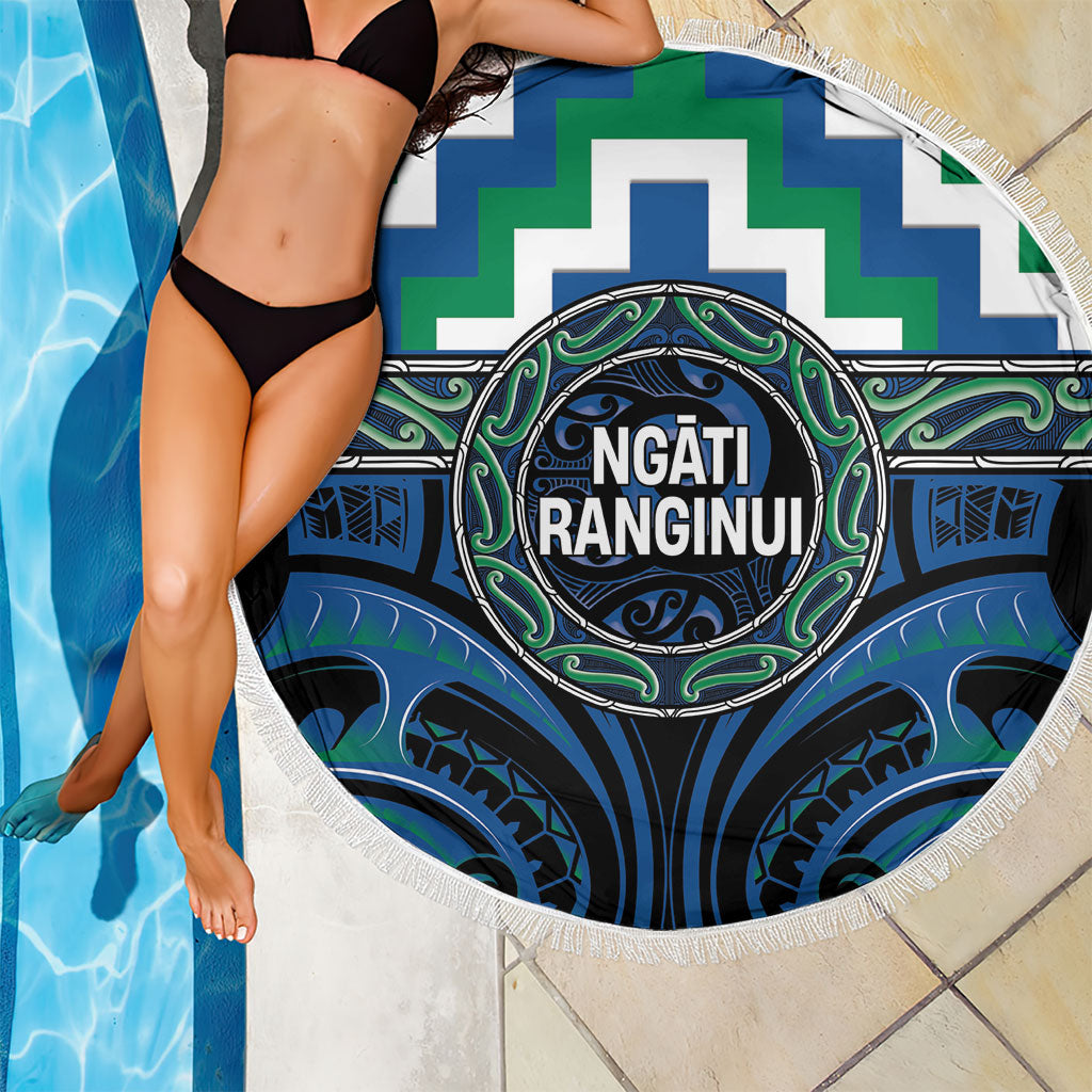 Aotearoa Ngati Ranginui Beach Blanket Maori Iwi Poutama Puhoro Tattoo