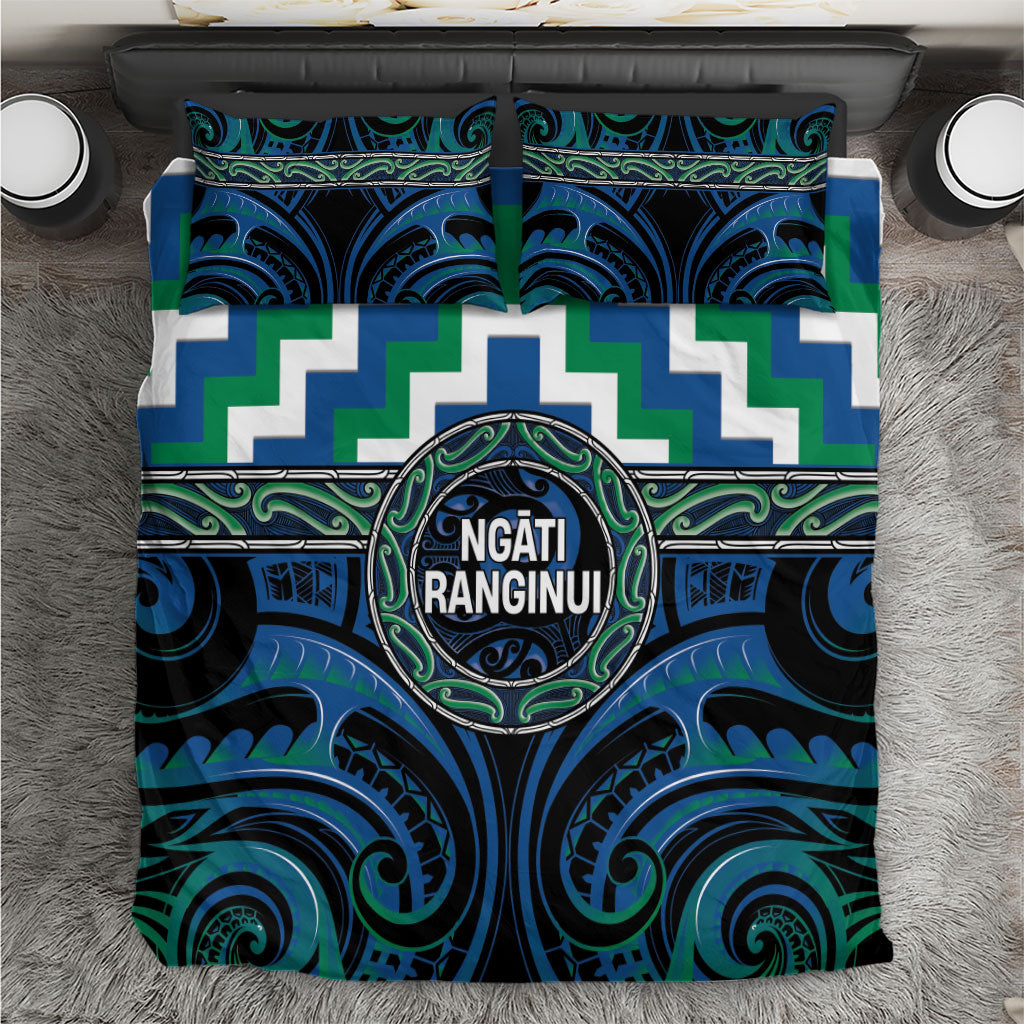 Aotearoa Ngati Ranginui Bedding Set Maori Iwi Poutama Puhoro Tattoo