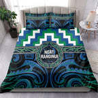 Aotearoa Ngati Ranginui Bedding Set Maori Iwi Poutama Puhoro Tattoo