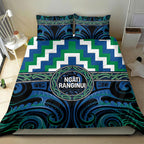 Aotearoa Ngati Ranginui Bedding Set Maori Iwi Poutama Puhoro Tattoo