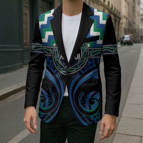 Aotearoa Ngati Ranginui Personalised Blazer Maori Iwi Poutama Puhoro Tattoo