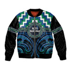 Aotearoa Ngati Ranginui Personalised Bomber Jacket Maori Iwi Poutama Puhoro Tattoo