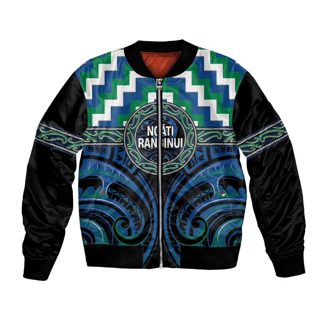 Aotearoa Ngati Ranginui Personalised Bomber Jacket Maori Iwi Poutama Puhoro Tattoo