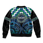 Aotearoa Ngati Ranginui Personalised Bomber Jacket Maori Iwi Poutama Puhoro Tattoo