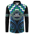 Aotearoa Ngati Ranginui Personalised Button Sweatshirt Maori Iwi Poutama Puhoro Tattoo