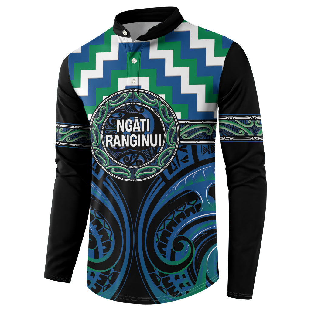Aotearoa Ngati Ranginui Personalised Button Sweatshirt Maori Iwi Poutama Puhoro Tattoo