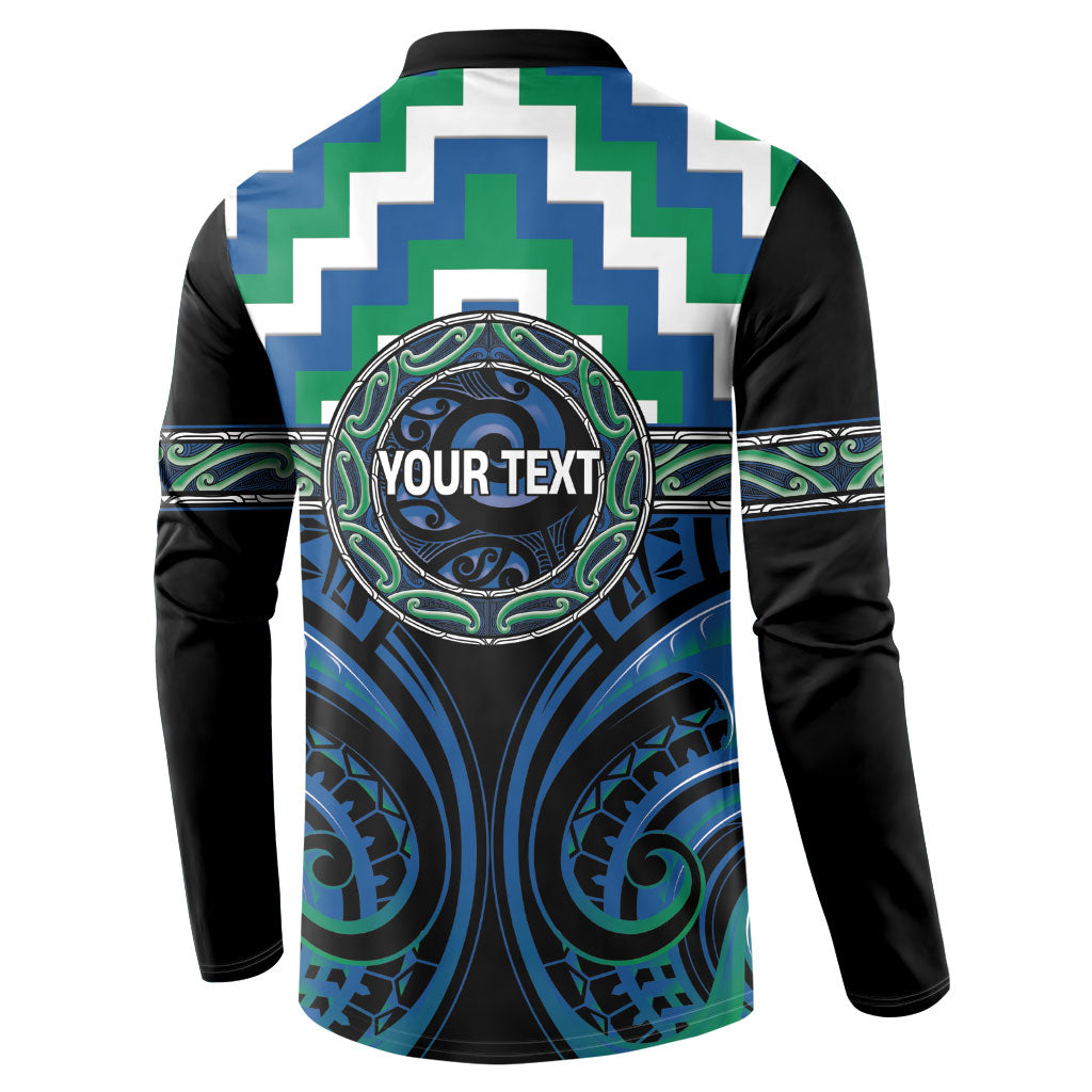 Aotearoa Ngati Ranginui Personalised Button Sweatshirt Maori Iwi Poutama Puhoro Tattoo