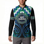 Aotearoa Ngati Ranginui Personalised Button Sweatshirt Maori Iwi Poutama Puhoro Tattoo