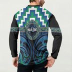 Aotearoa Ngati Ranginui Personalised Button Sweatshirt Maori Iwi Poutama Puhoro Tattoo