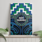 Aotearoa Ngati Ranginui Canvas Wall Art Maori Iwi Poutama Puhoro Tattoo