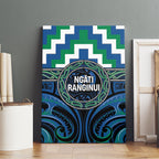 Aotearoa Ngati Ranginui Canvas Wall Art Maori Iwi Poutama Puhoro Tattoo