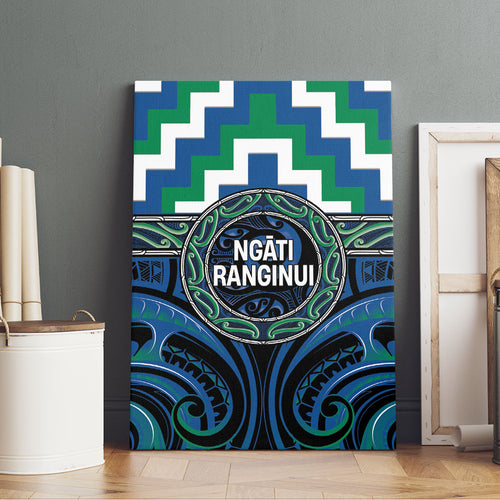Aotearoa Ngati Ranginui Canvas Wall Art Maori Iwi Poutama Puhoro Tattoo