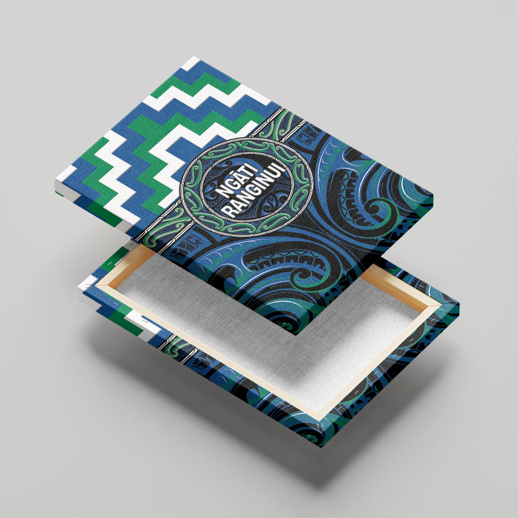 Aotearoa Ngati Ranginui Canvas Wall Art Maori Iwi Poutama Puhoro Tattoo