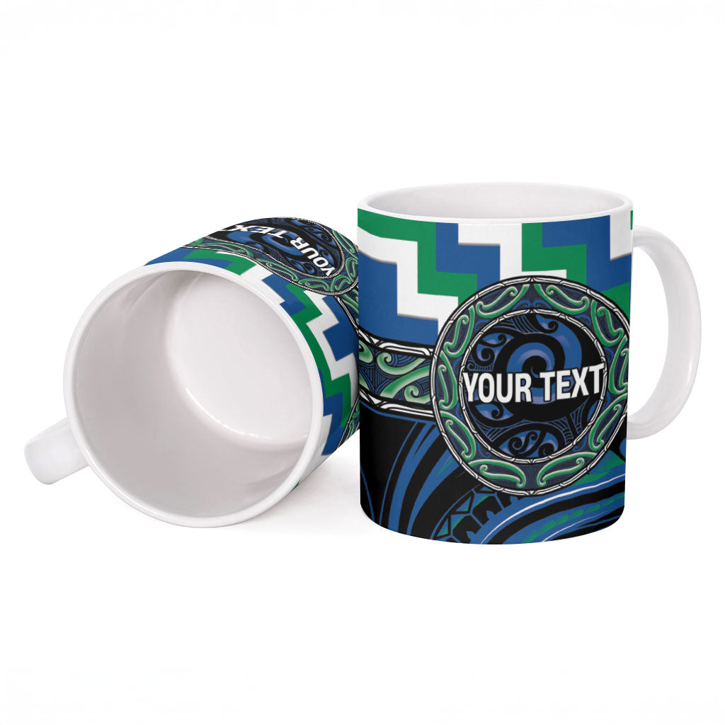 Aotearoa Ngati Ranginui Personalised Ceramic Mug Maori Iwi Poutama Puhoro Tattoo