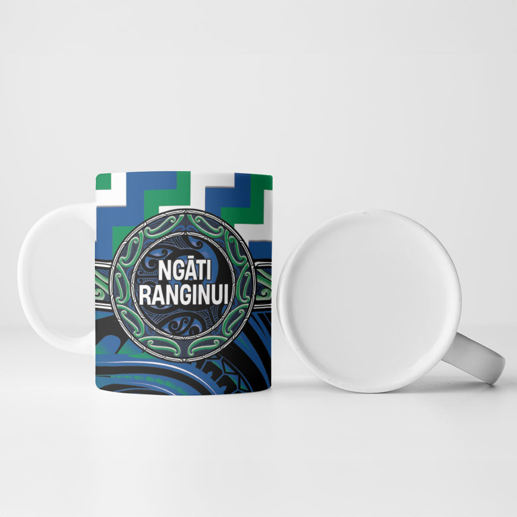 Aotearoa Ngati Ranginui Personalised Ceramic Mug Maori Iwi Poutama Puhoro Tattoo