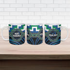 Aotearoa Ngati Ranginui Personalised Ceramic Mug Maori Iwi Poutama Puhoro Tattoo