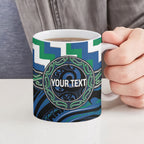 Aotearoa Ngati Ranginui Personalised Ceramic Mug Maori Iwi Poutama Puhoro Tattoo