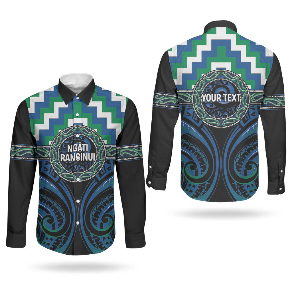 Aotearoa Ngati Ranginui Personalised Couples Matching Off Shoulder Short Dress and Long Sleeve Button Shirt Maori Iwi Poutama Puhoro Tattoo