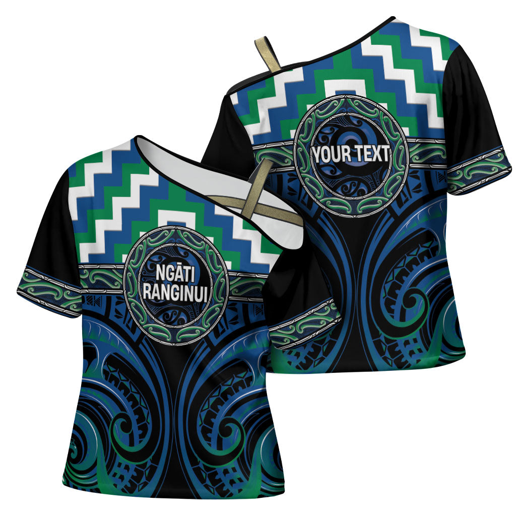 Aotearoa Ngati Ranginui Personalised Cross Shoulder Shirt Maori Iwi Poutama Puhoro Tattoo